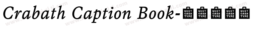 Crabath Caption Book字体转换